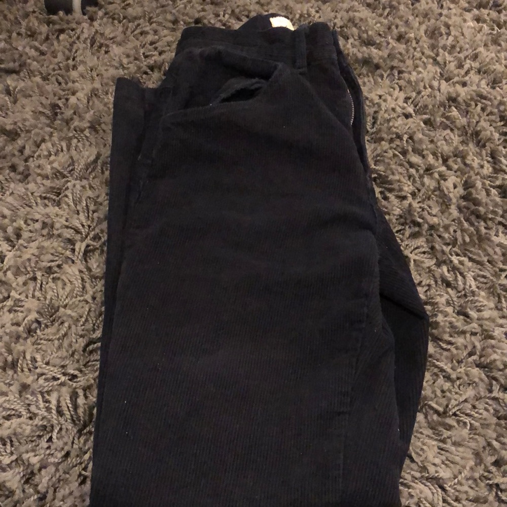 Brandy Melville Long corduroy navy blue pants